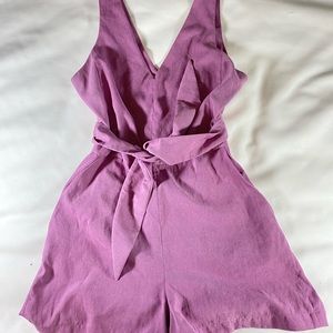 Free people romper purple S with ties